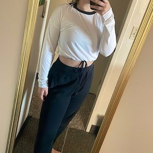 White Cropped Long Sleeve